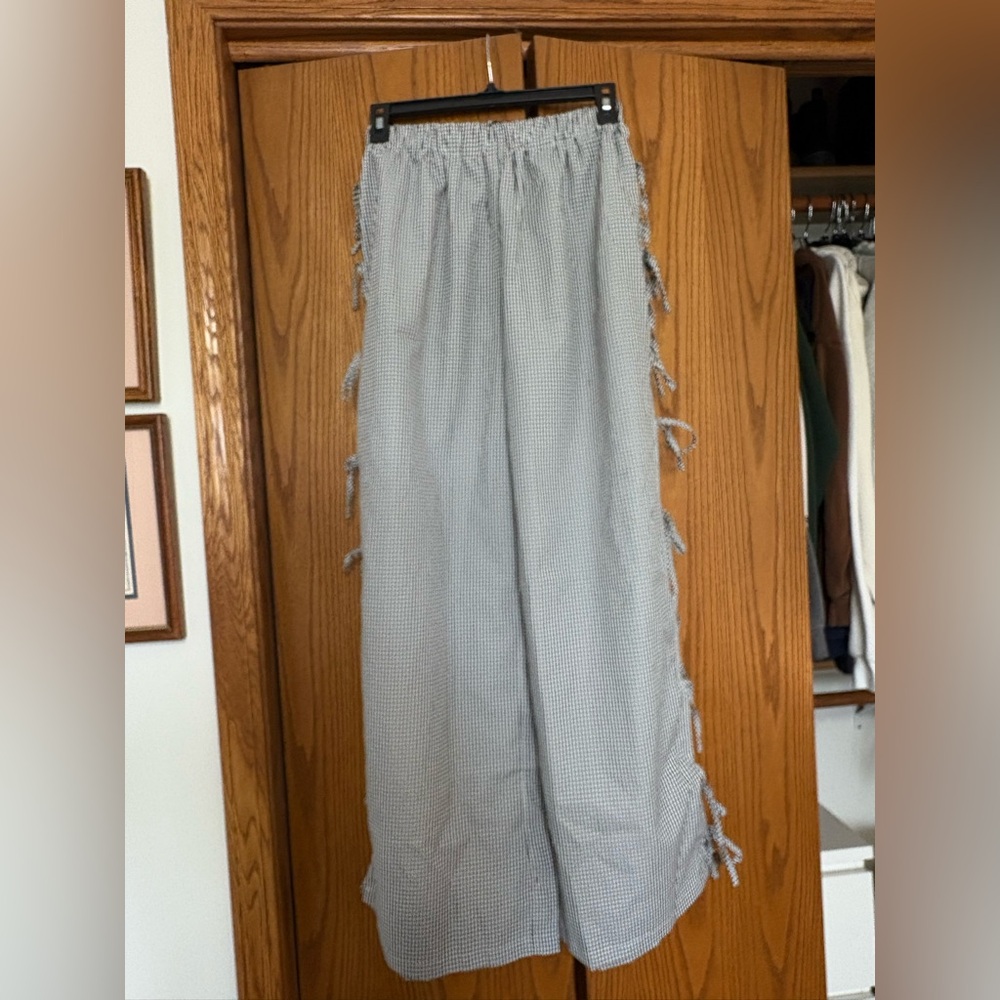 Cider Checkered Wide Leg Pants